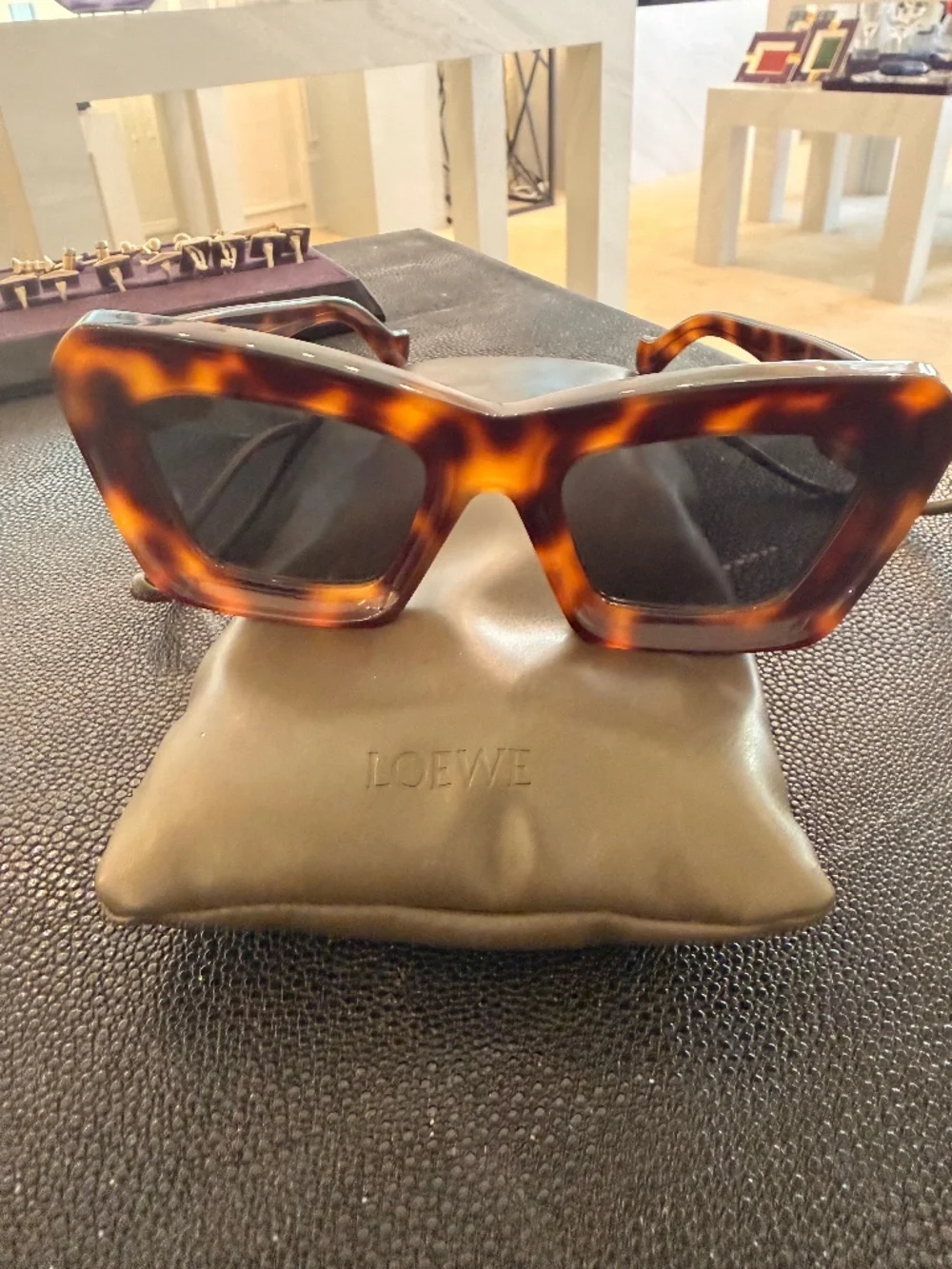LOEWE Beveled Cateye Sunglasses